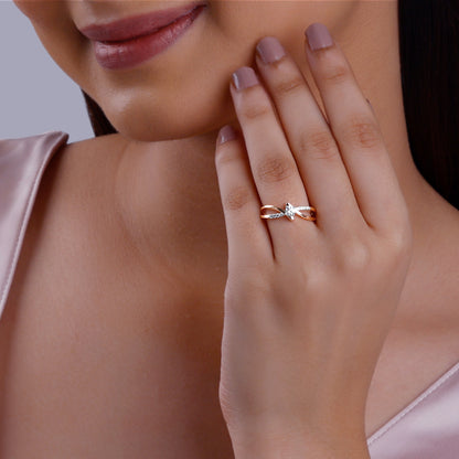 Rose Gold Skathi Solitaire Diamond Ring