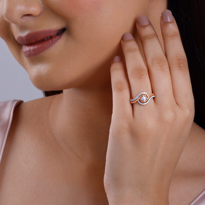 Rose Gold Rhea Solitaire Diamond Ring