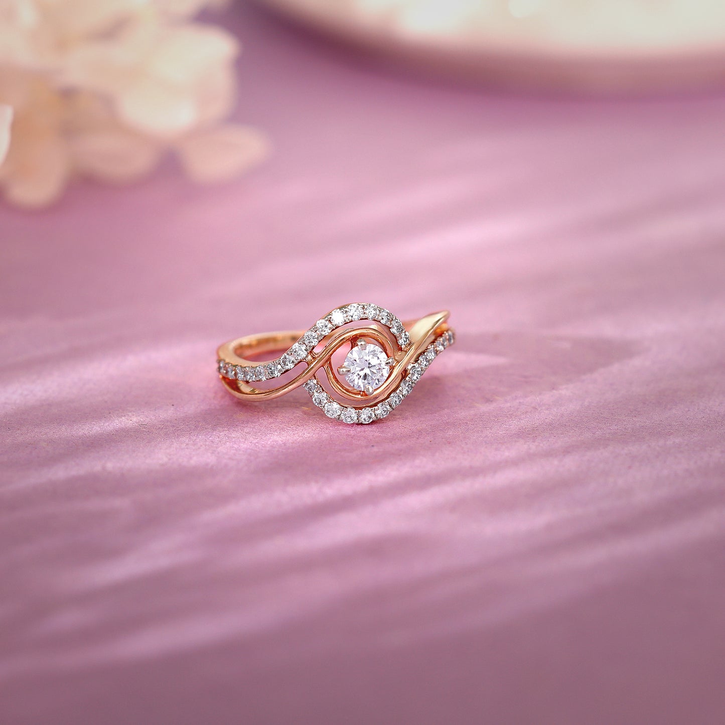 Rose Gold Rhea Solitaire Diamond Ring