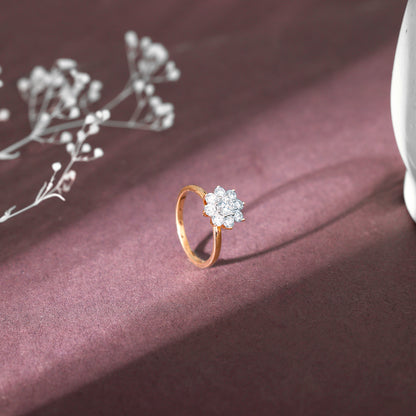 Rose Gold Hera Solitaire Diamond Ring