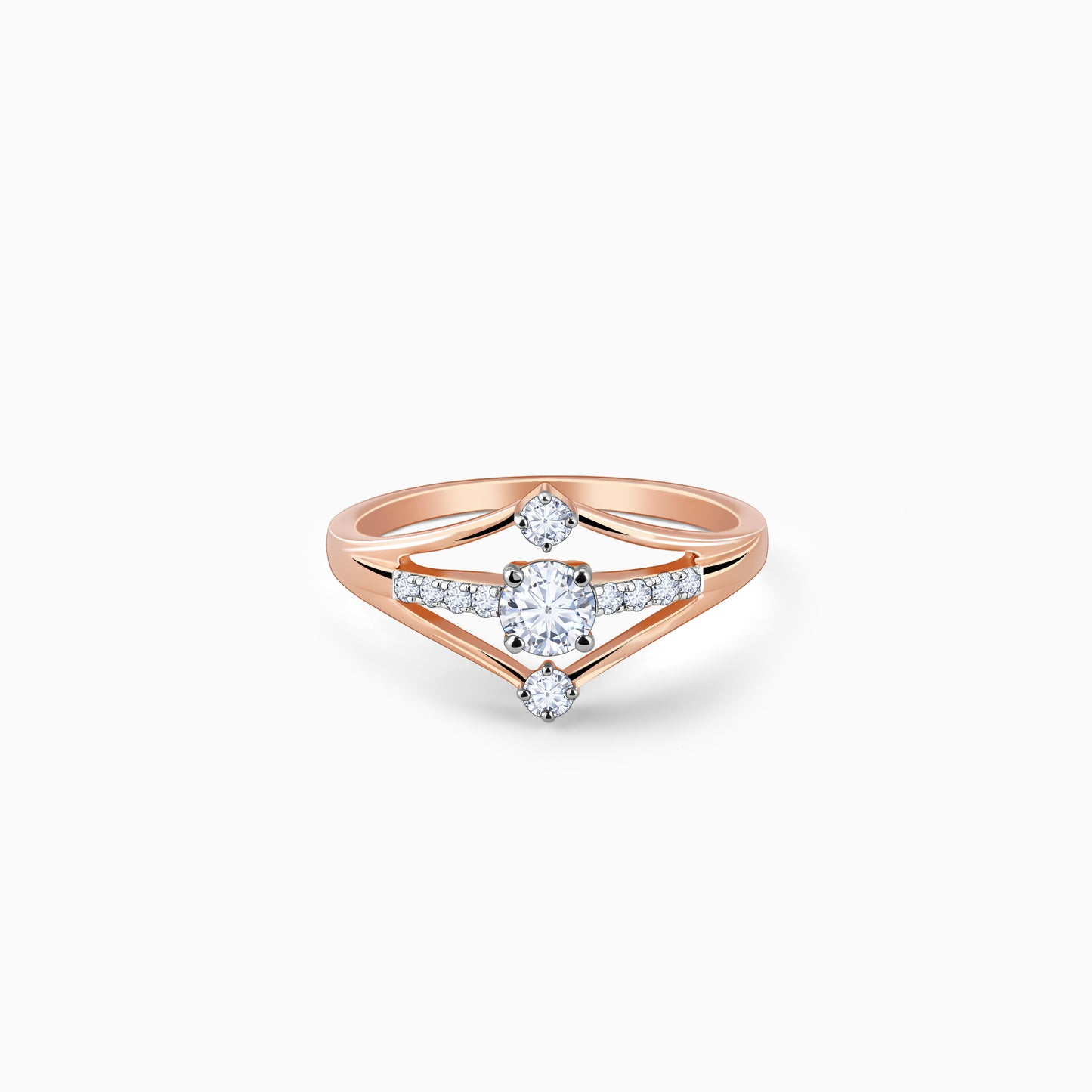 Rose Gold Ariel Solitaire Diamond Ring