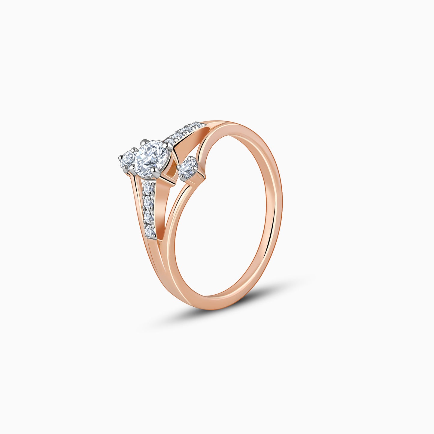 Rose Gold Ariel Solitaire Diamond Ring