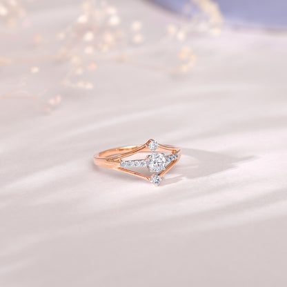 Rose Gold Ariel Solitaire Diamond Ring