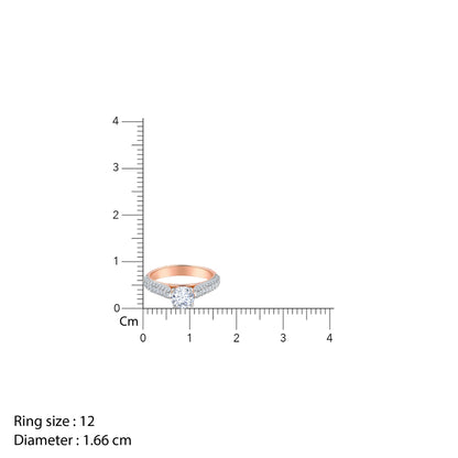 Rose Gold Solitaire Meraki Ring