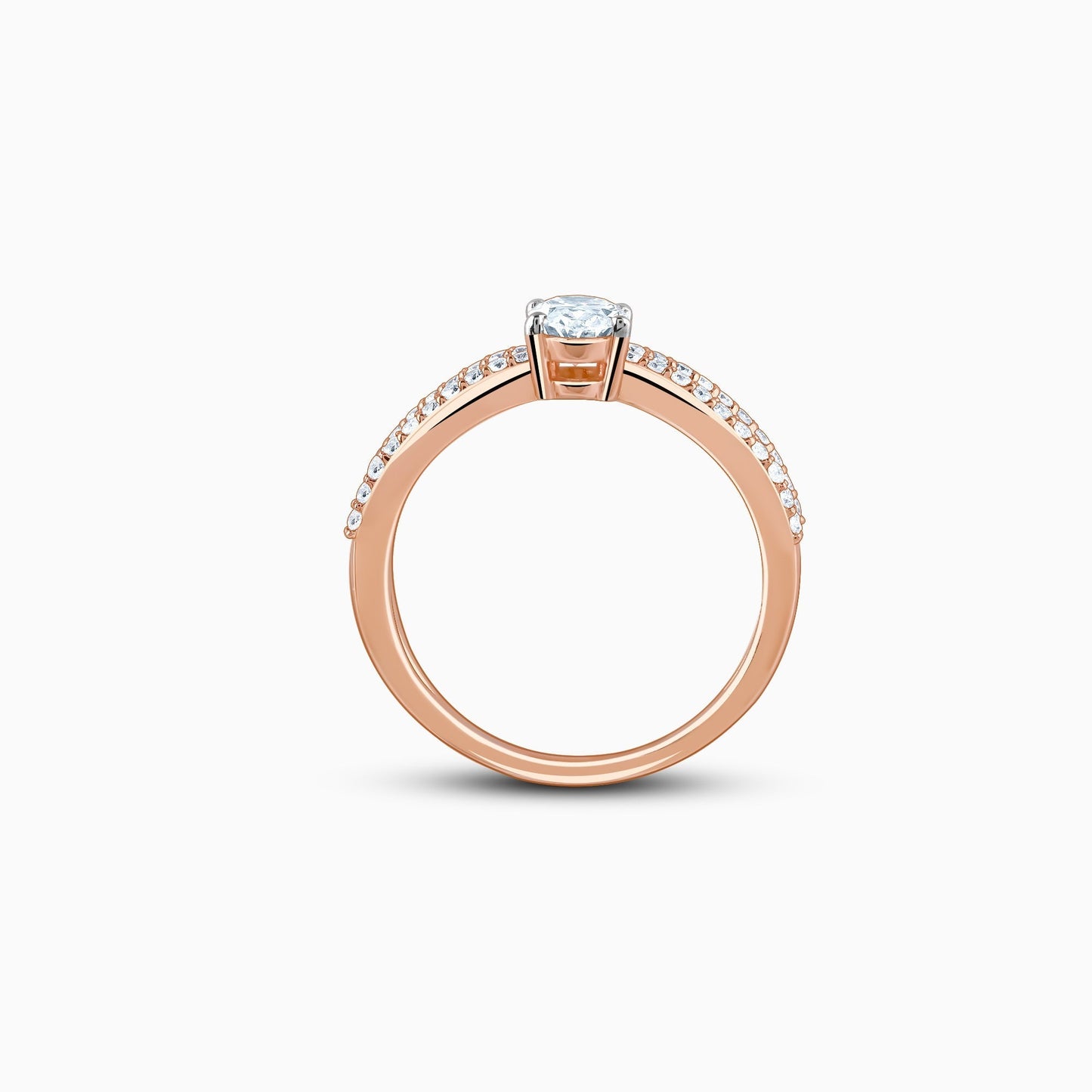 Rose Gold Dreamboat Diamond Ring