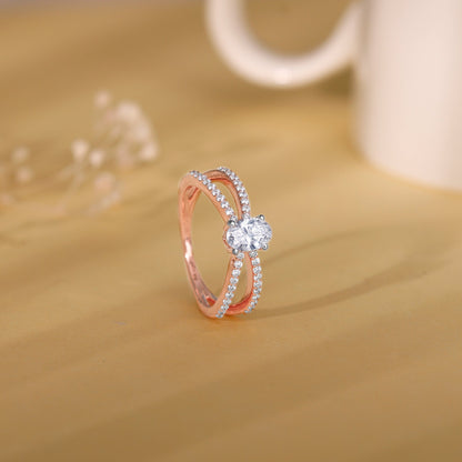 Rose Gold Dreamboat Diamond Ring