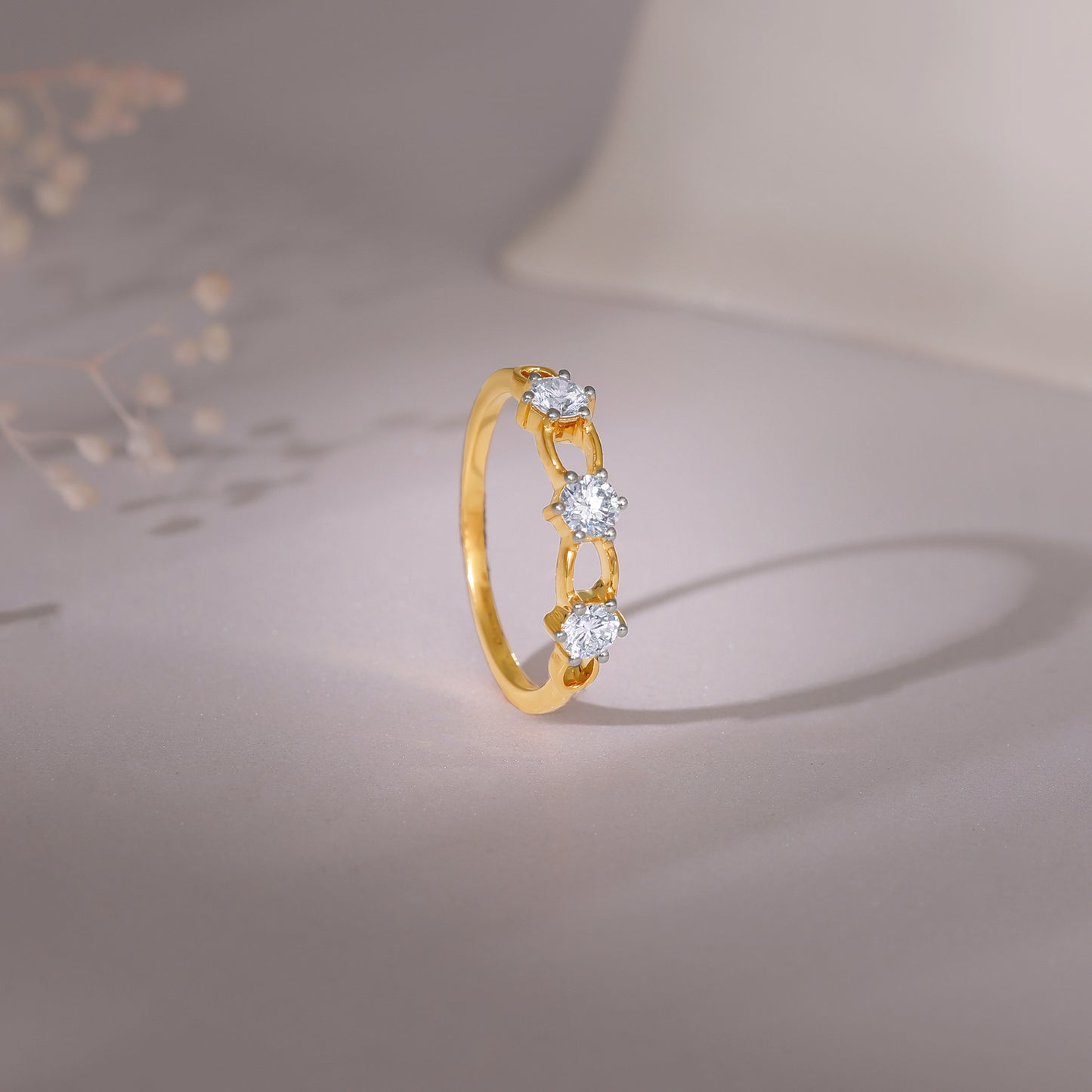 Gold Contentment Diamond Ring