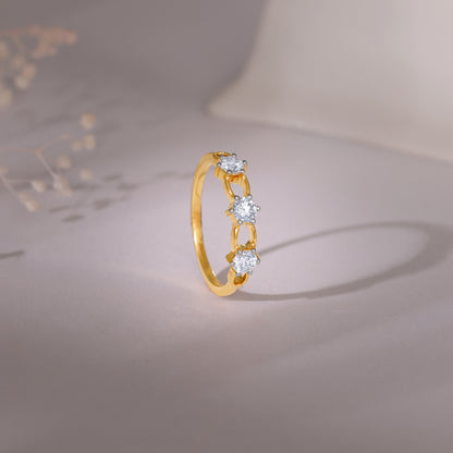 Gold Contentment Diamond Ring