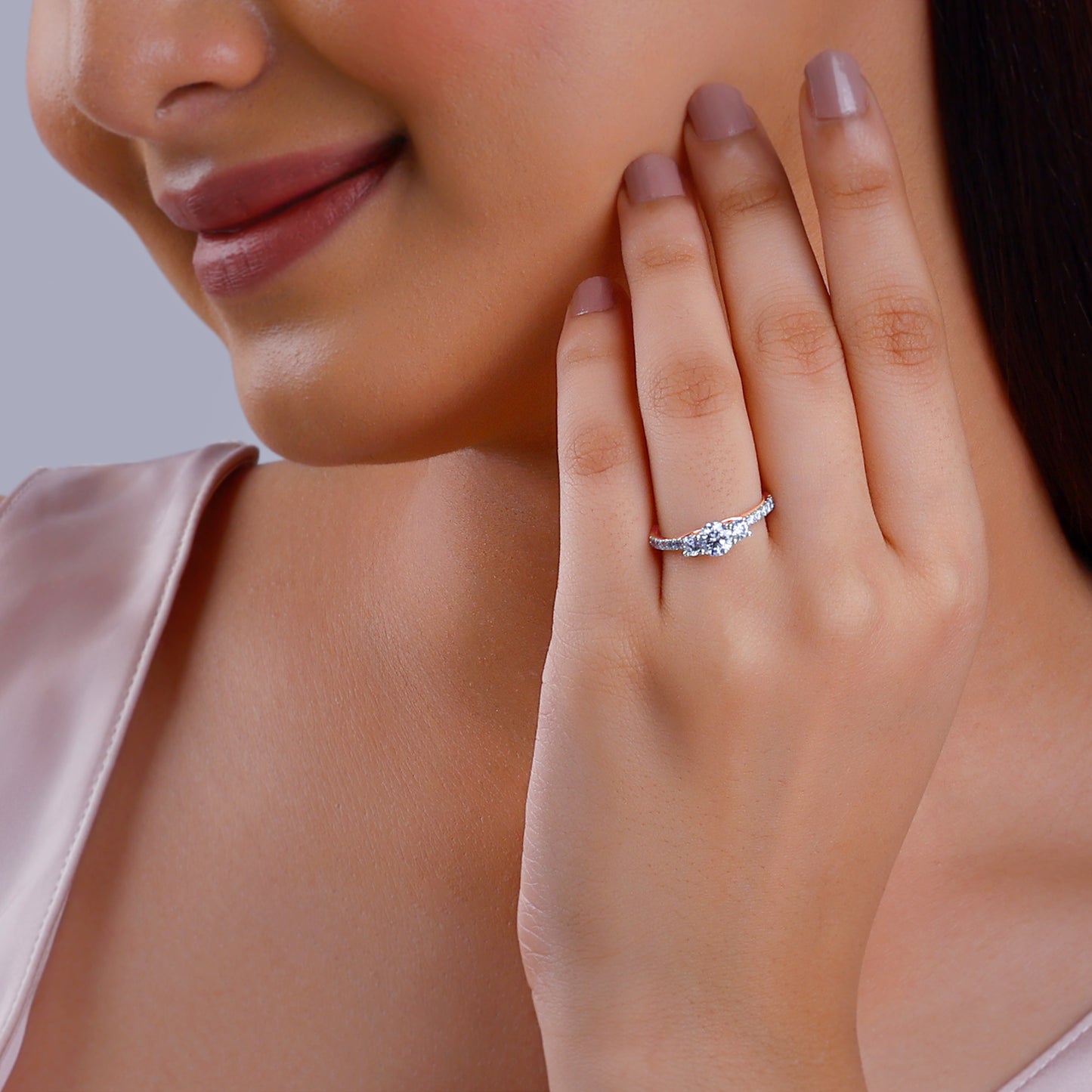 Rose Gold Miranda Solitaire Diamond Ring