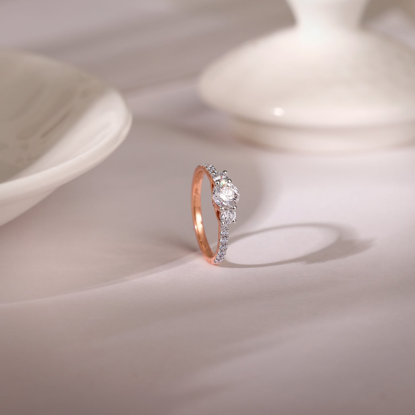 Rose Gold Miranda Solitaire Diamond Ring