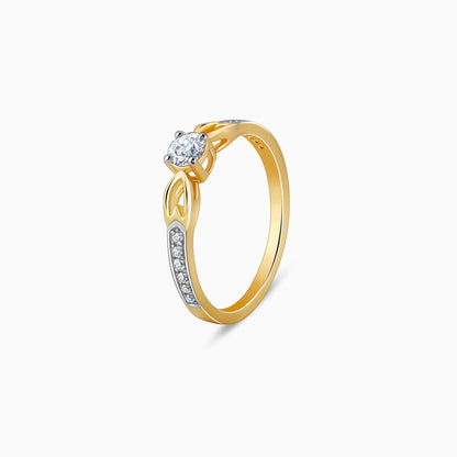 Gold Leafora Diamond Ring