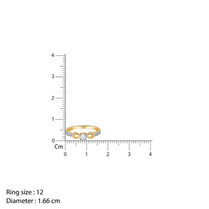 Gold Leafora Diamond Ring