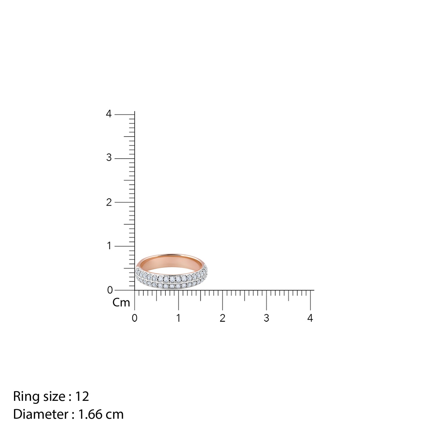 Rose Gold Dia Diamond Ring