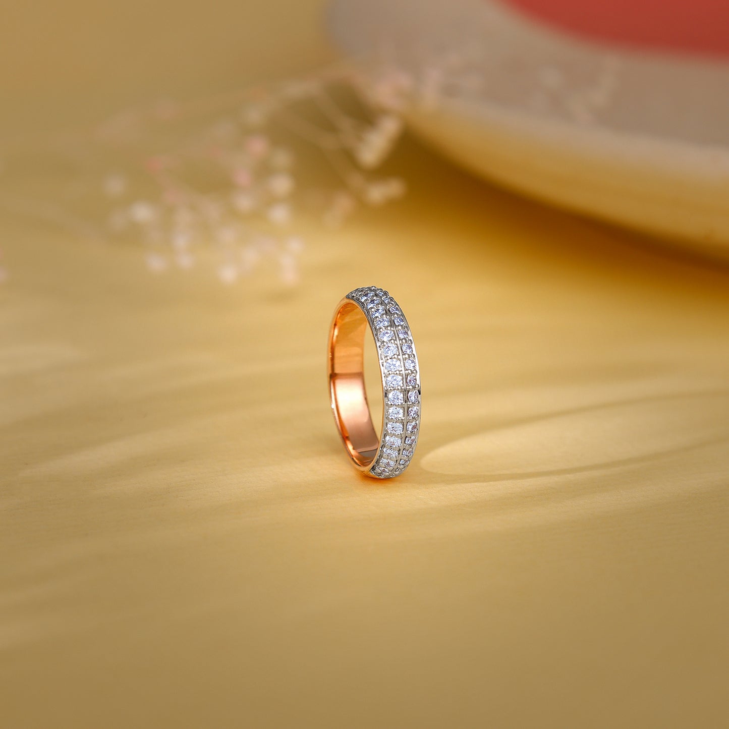 Rose Gold Dia Diamond Ring