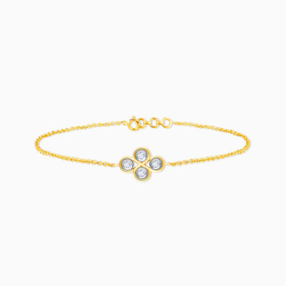 Gold Heavenly Floral Diamond Bracelet