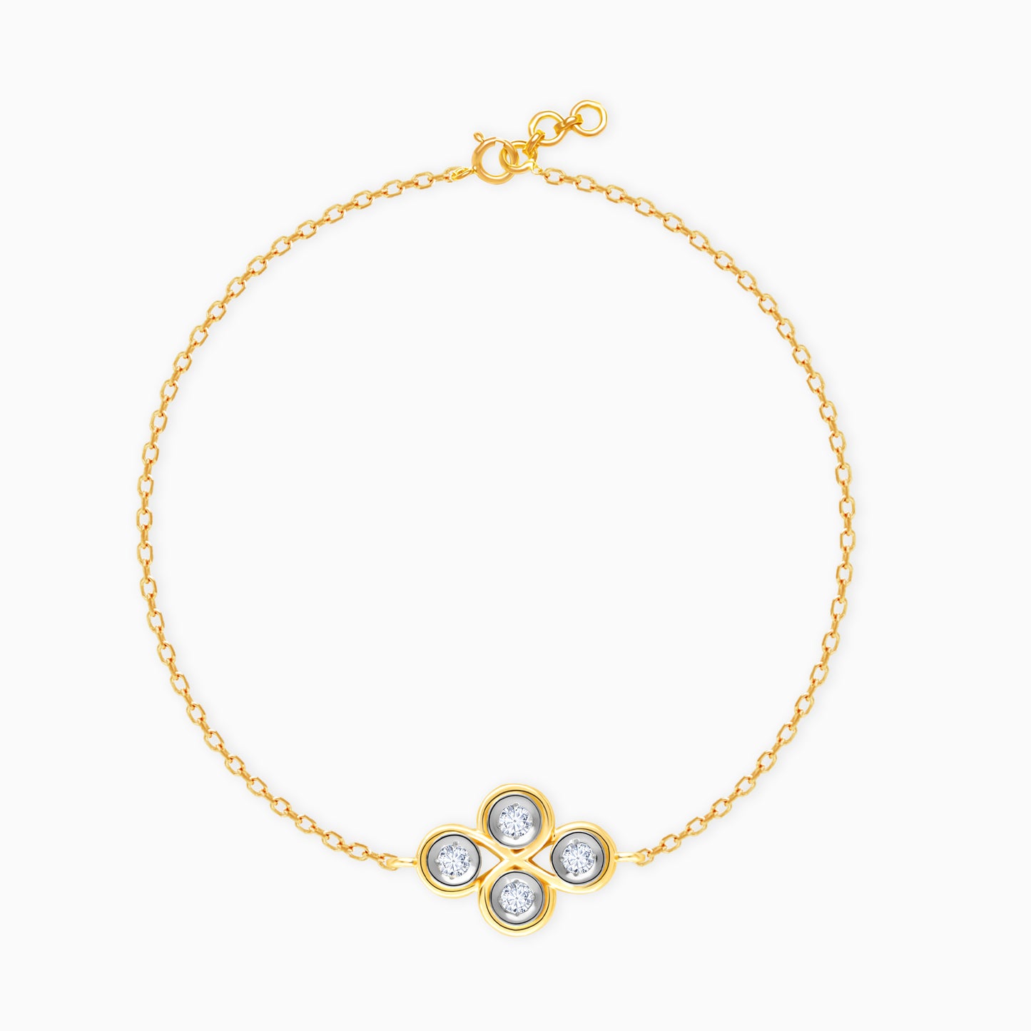 Gold Heavenly Floral Diamond Bracelet