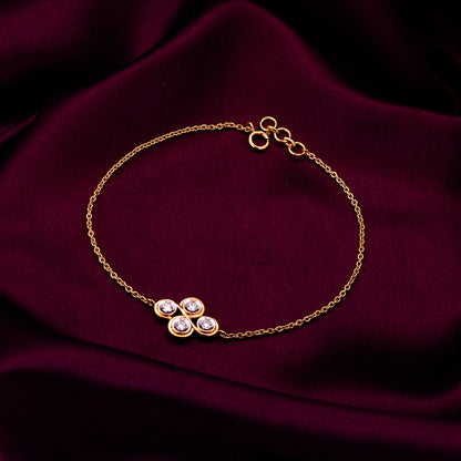 Gold Heavenly Floral Diamond Bracelet