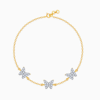 Gold Butterfly Diamond Bracelet