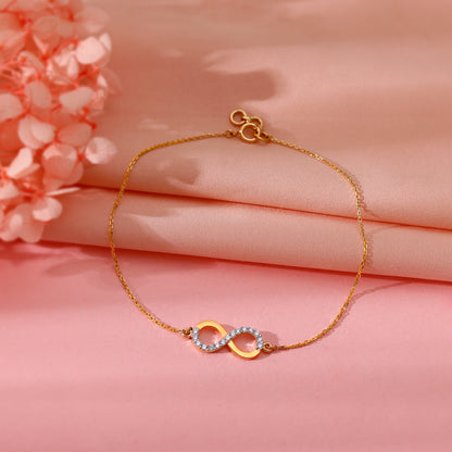 Gold Infinite Shine Diamond Bracelet