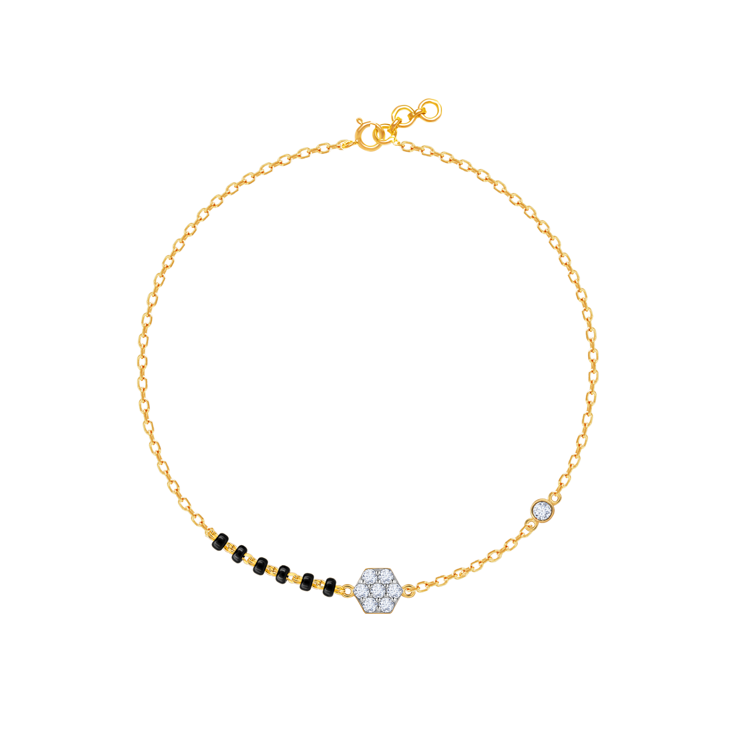 Gold Siya Diamond Mangalsutra Bracelet