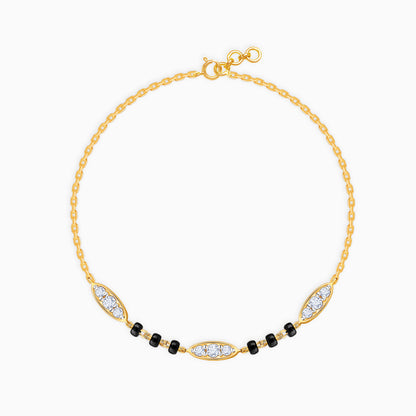 Gold Isha Diamond Mangalsutra Bracelet