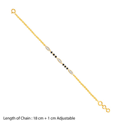 Gold Isha Diamond Mangalsutra Bracelet