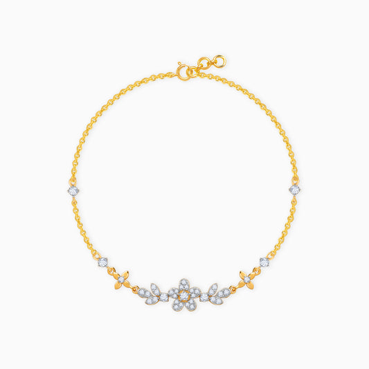 Gold Gardenia Diamond Bracelet