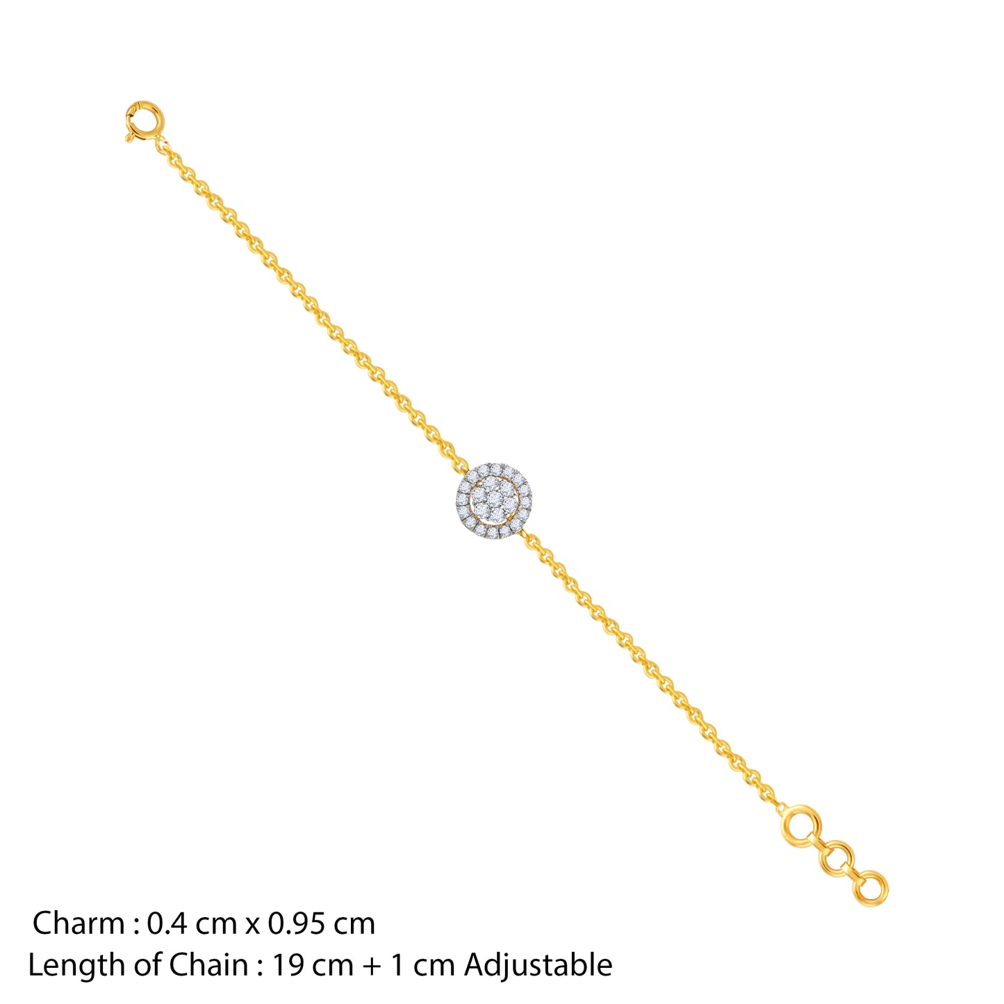 Gold Endless Circle Diamond Bracelet