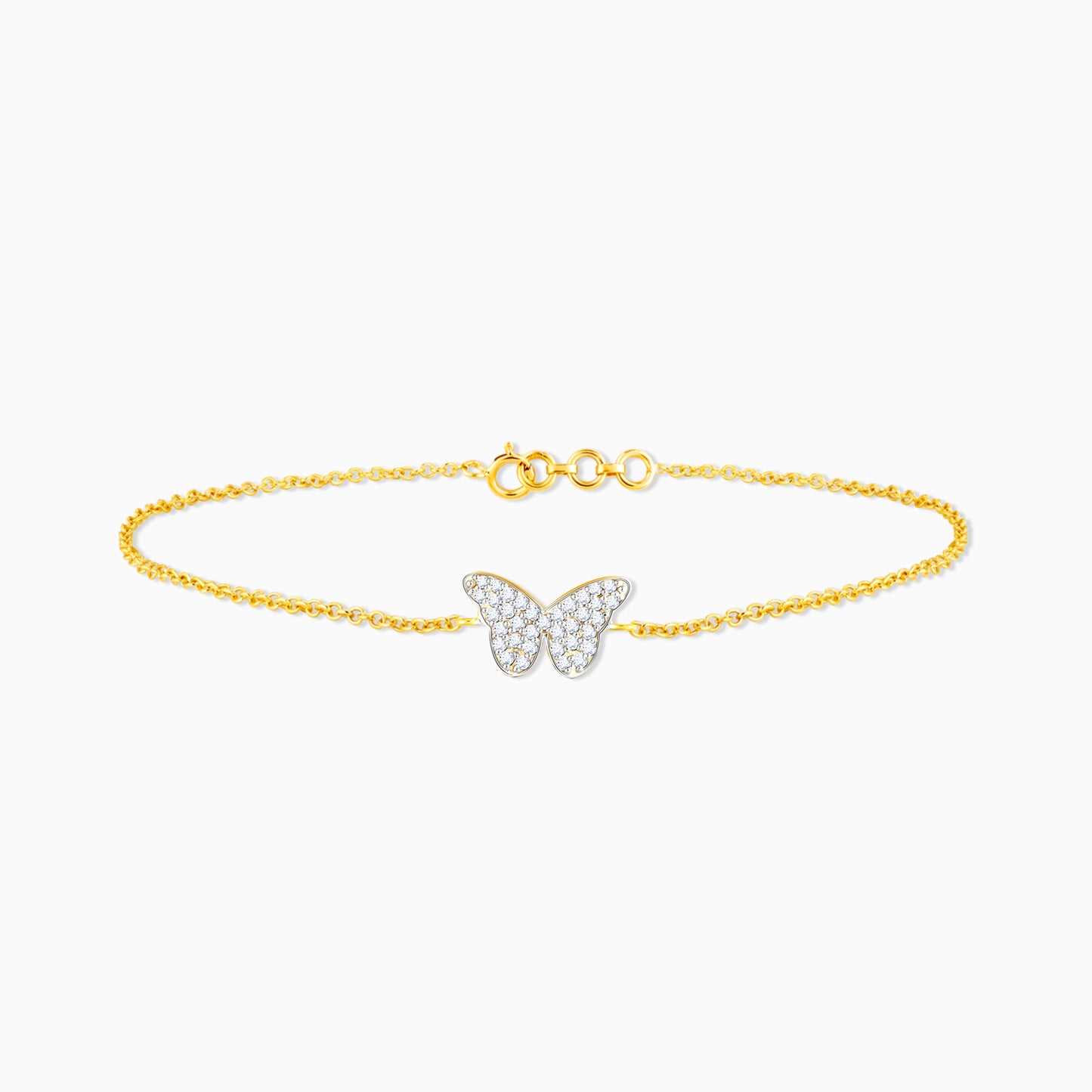 Gold Mysterious Butterfly Diamond Bracelet