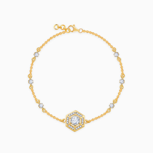 Gold Lithos Diamond Bracelet