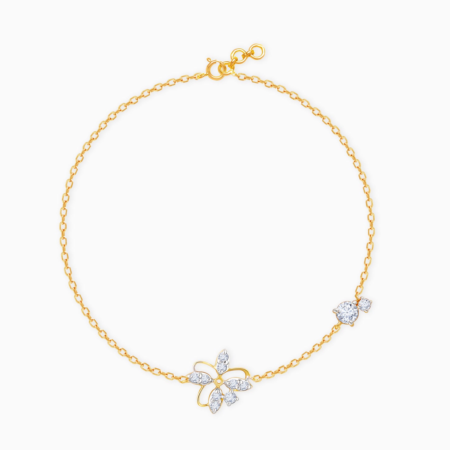 Gold Floral Magic Diamond Bracelet