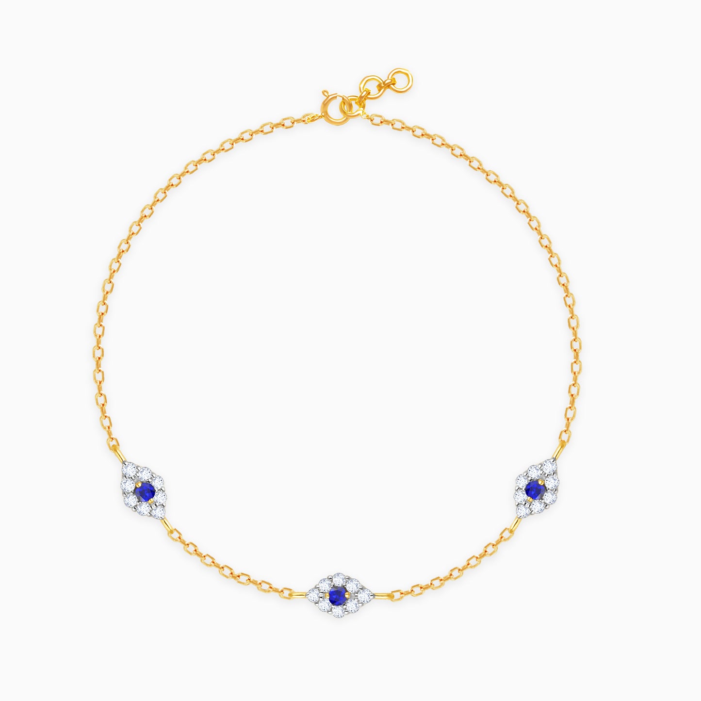 Gold Classic Evil Eye Diamond Bracelet