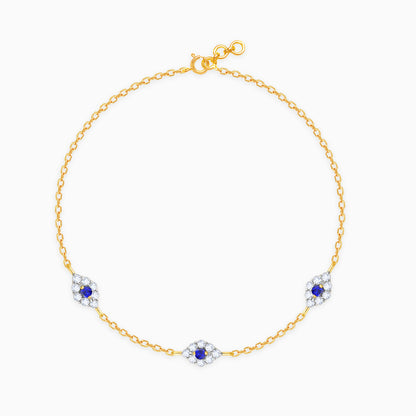 Gold Classic Evil Eye Diamond Bracelet