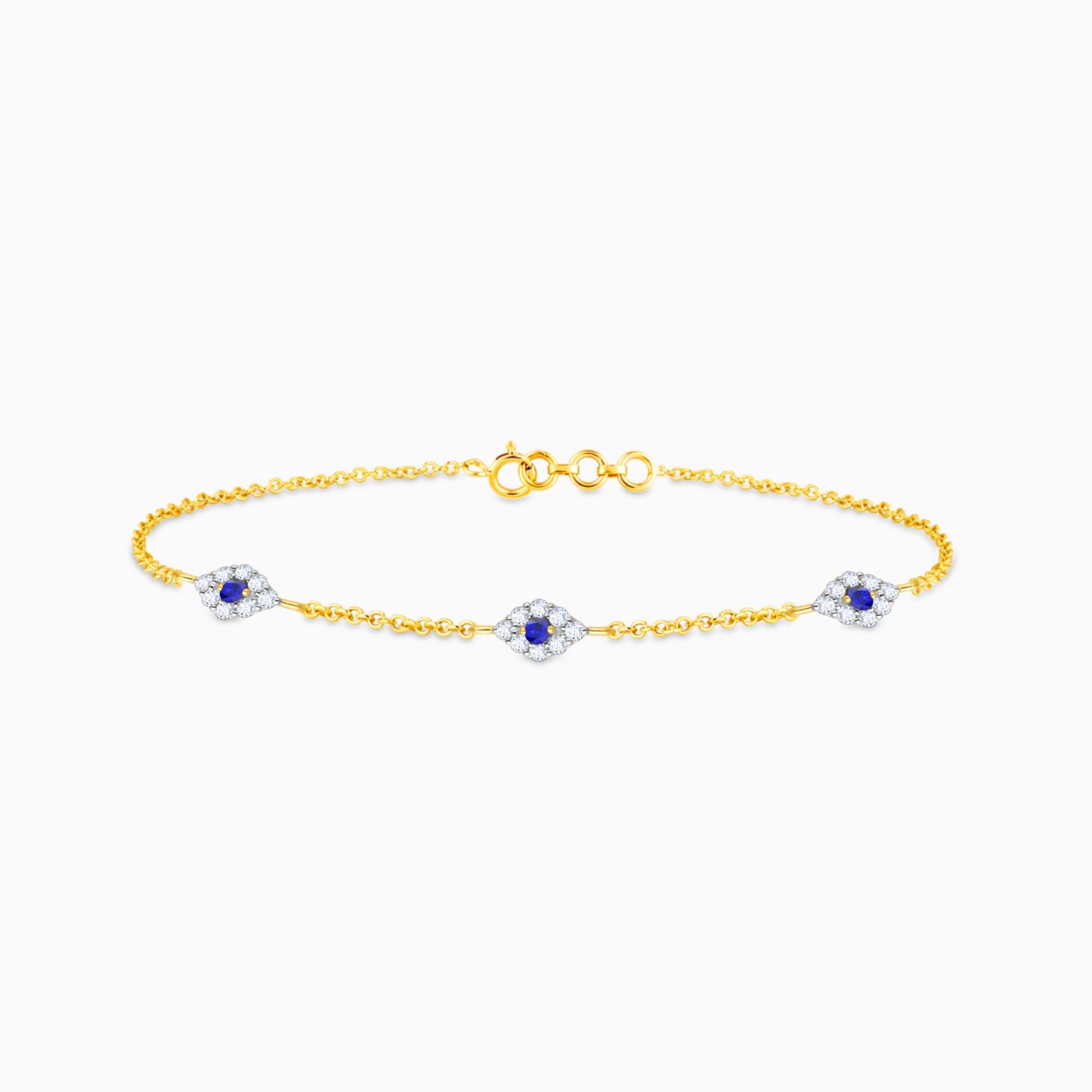 Gold Classic Evil Eye Diamond Bracelet