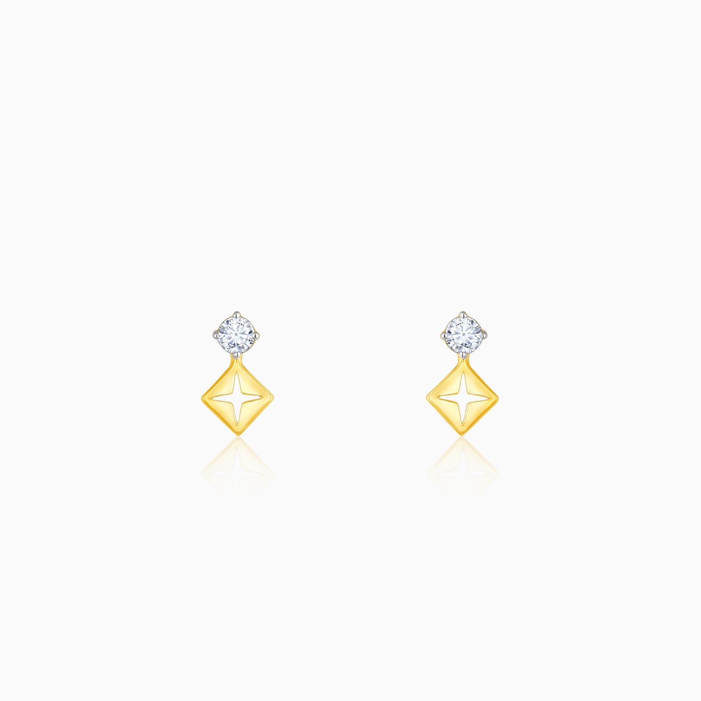 Gold Classic Diamond Earrings