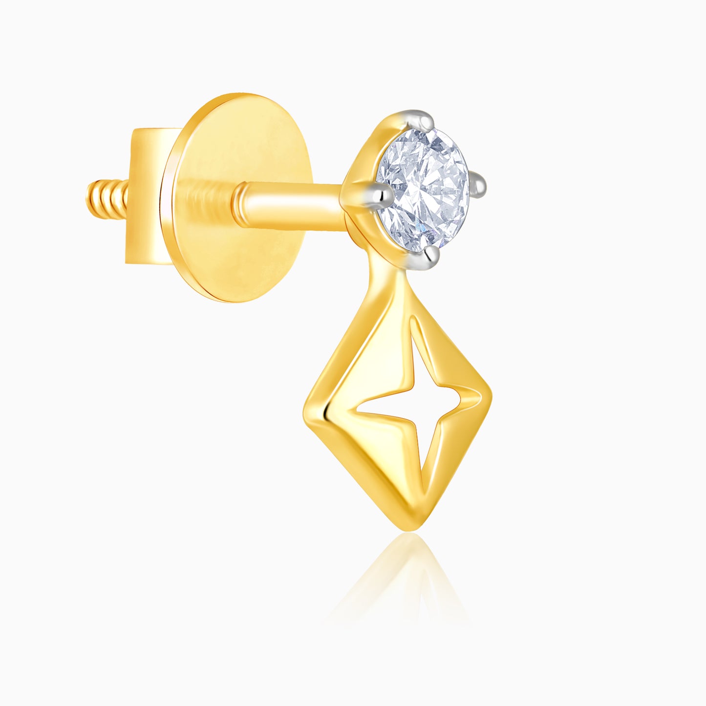 Gold Classic Diamond Earrings