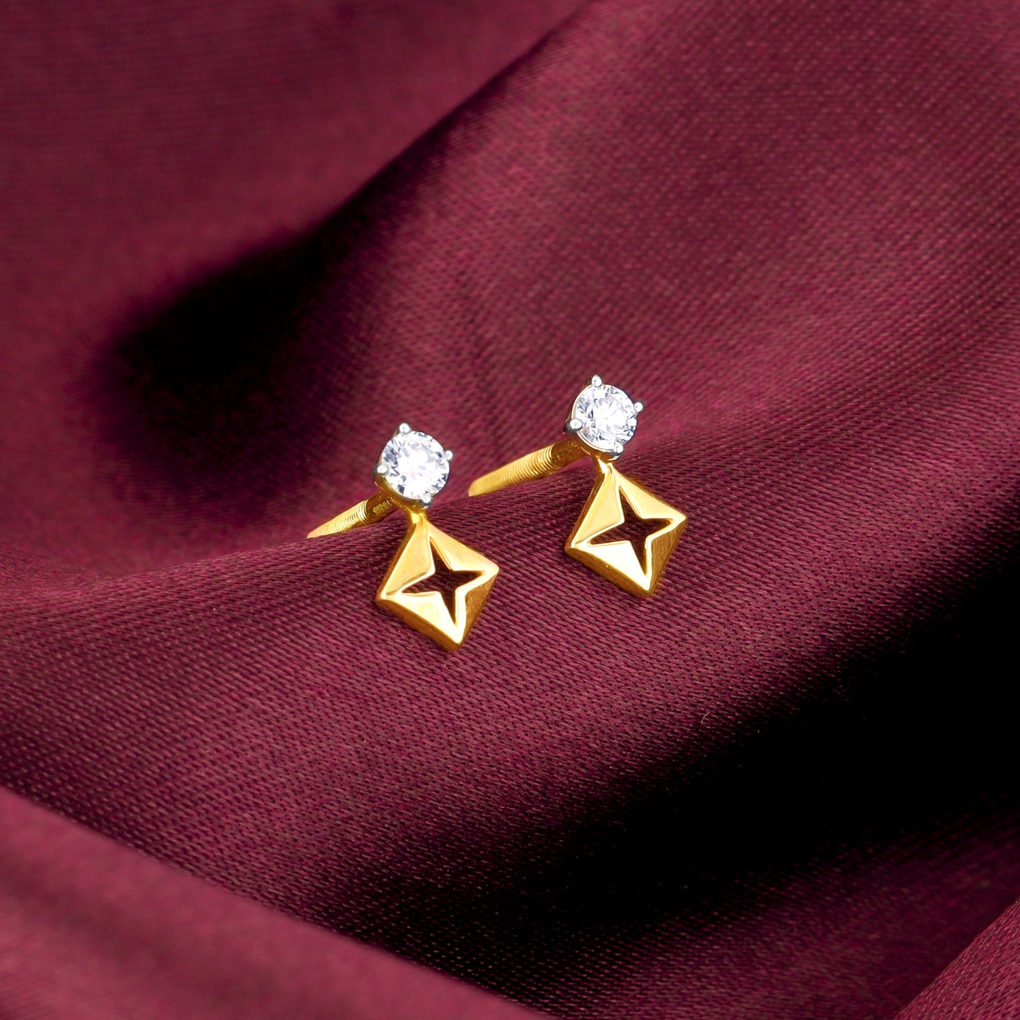 Gold Classic Diamond Earrings