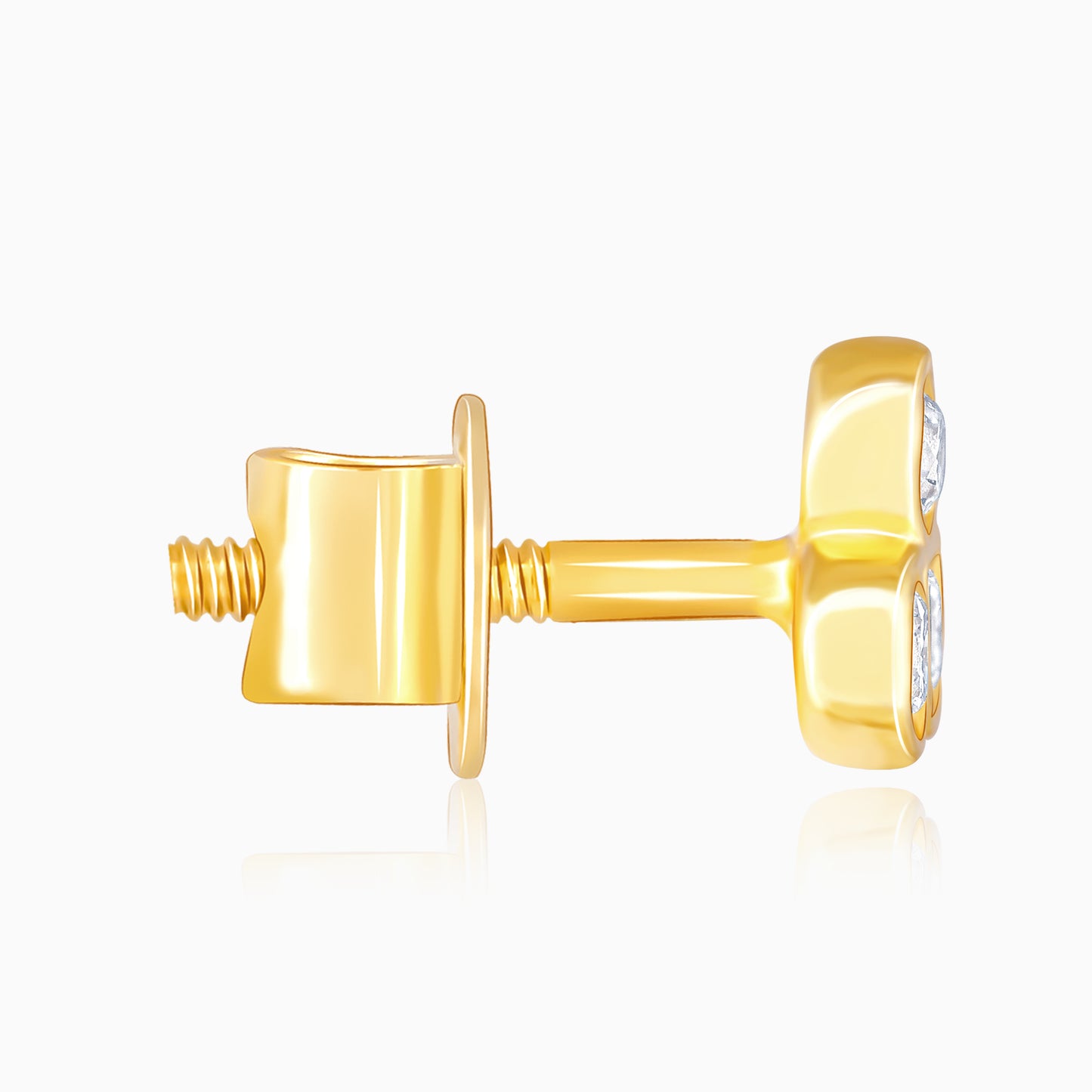 Gold Trifecta Diamond Earrings