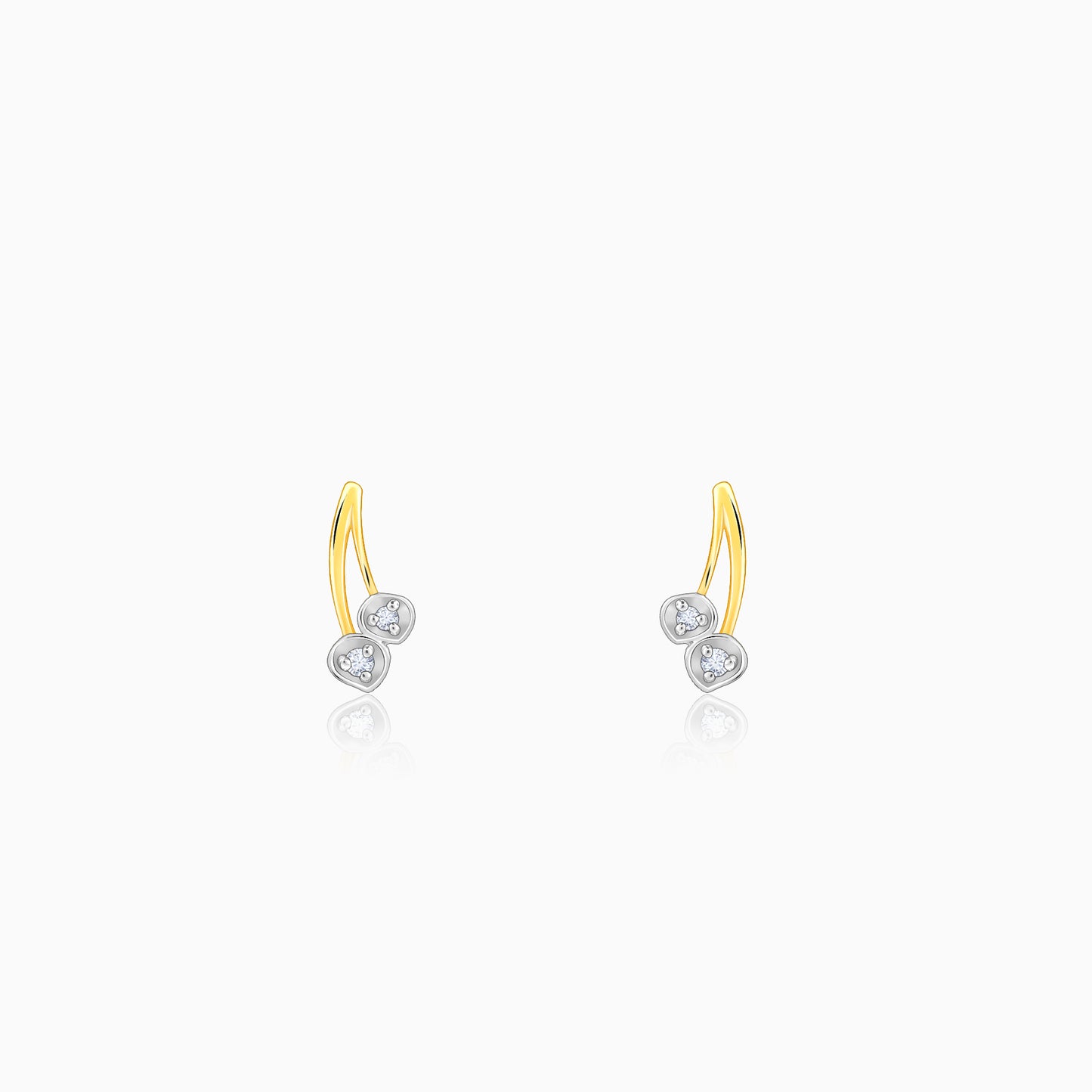 Gold Ivy Diamond Stud Earrings