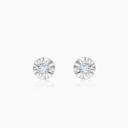 Gold Classic Diamond Stud Earrings