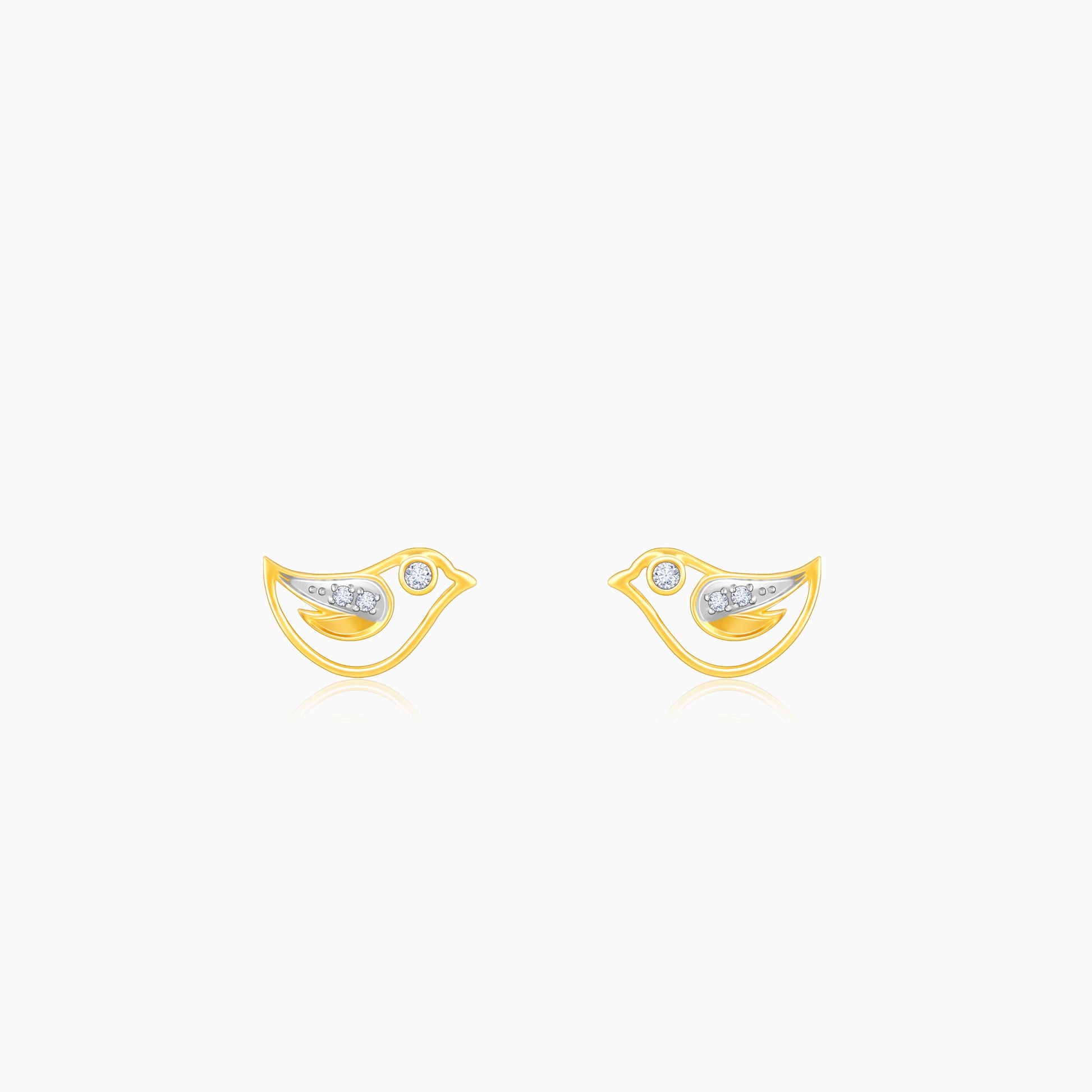 Lab_grown_diamond_Gold_Birdie_Stud_Earrings