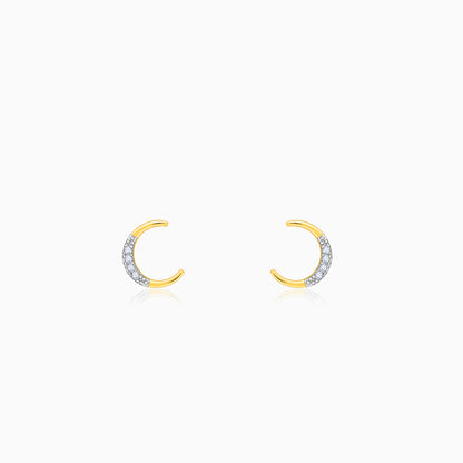 Gold Moonshine Diamond Stud Earrings