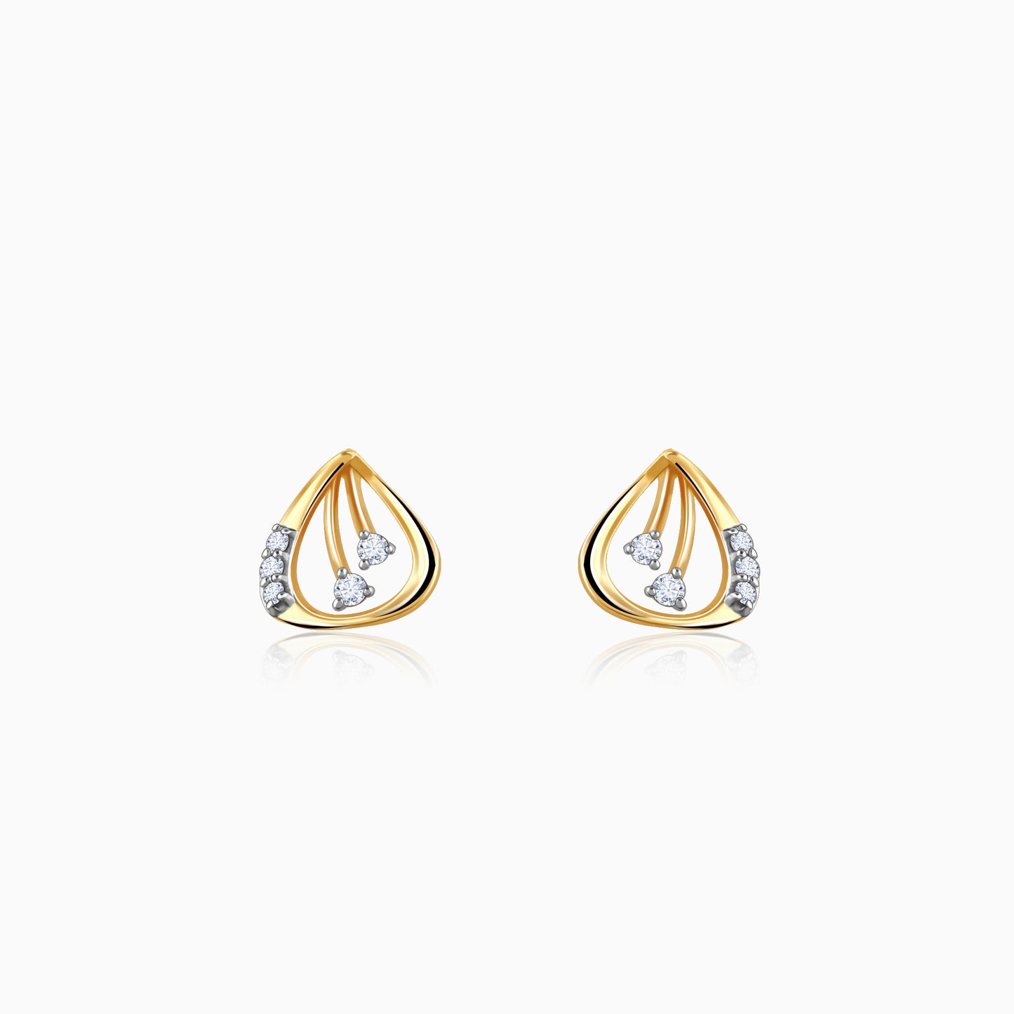 Gold Gutsy Diamond Earrings