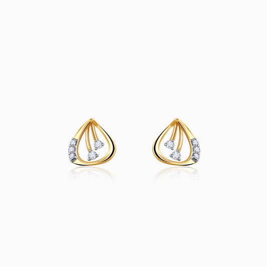 Gold Gutsy Diamond Earrings