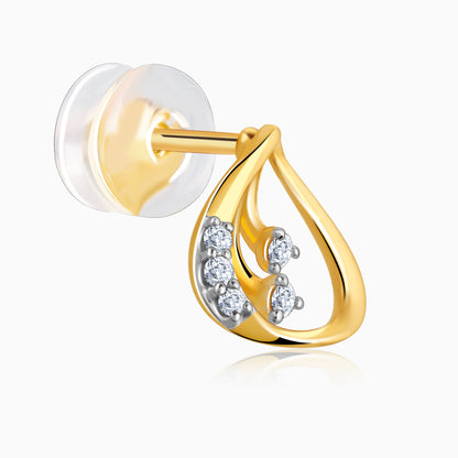 Gold Gutsy Diamond Earrings