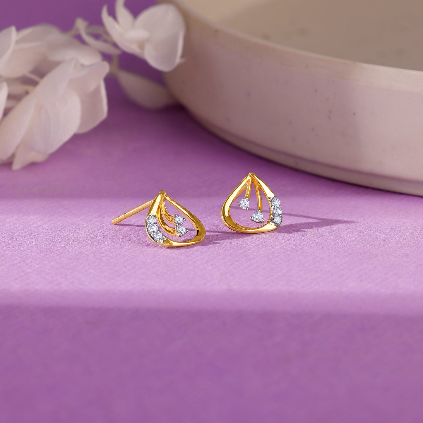 Gold Gutsy Diamond Earrings