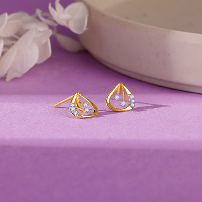 Gold Gutsy Diamond Earrings