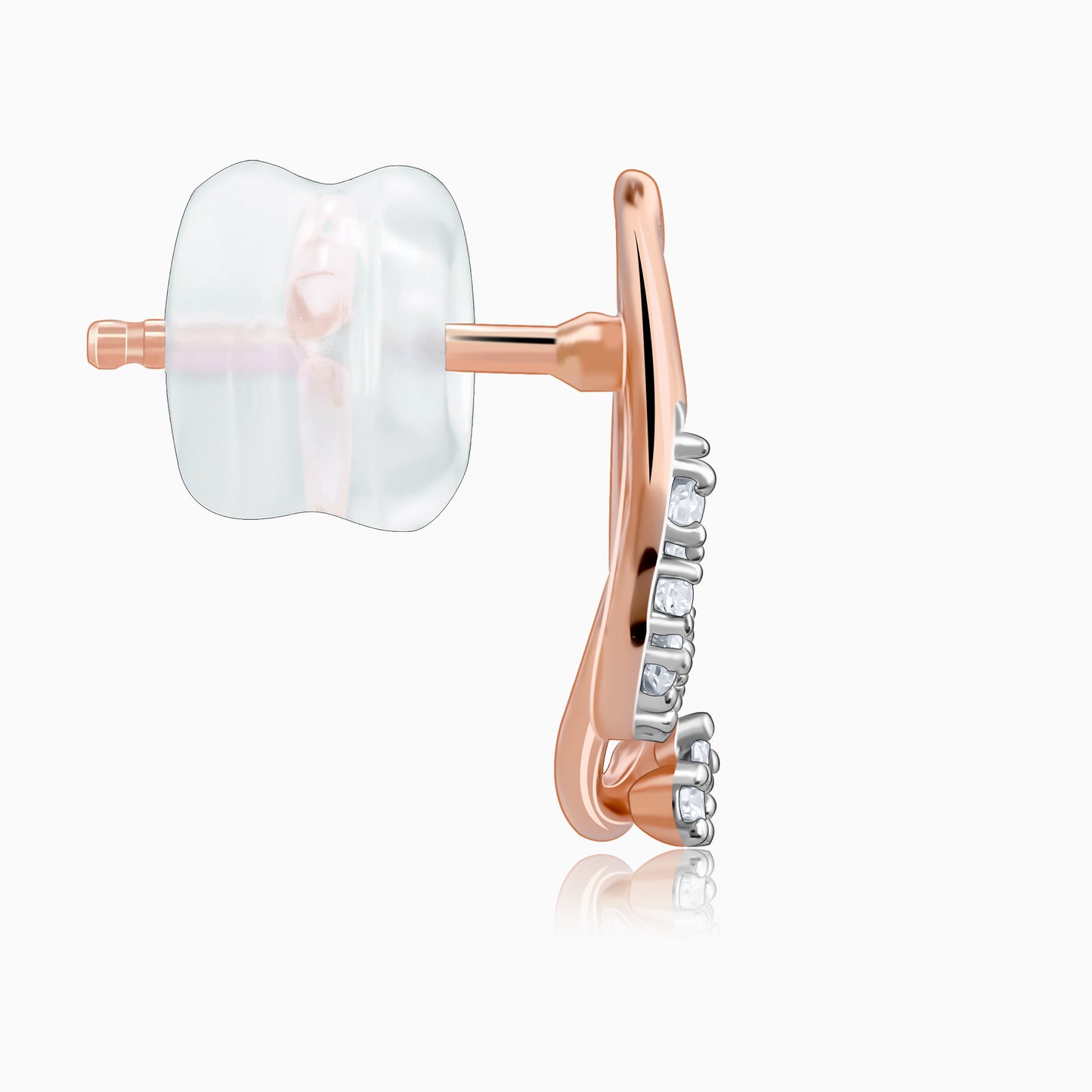 Rose Gold Pyrus Diamond Earrings