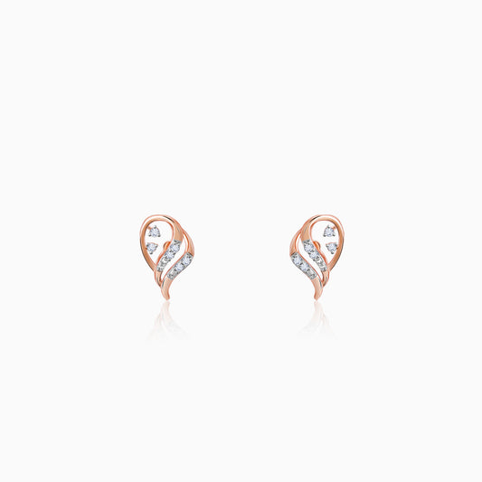 Rose Gold Mangifera Diamond Earrings