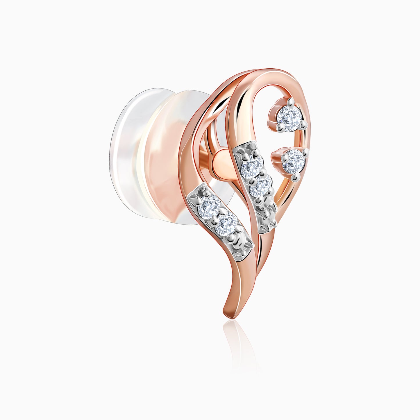 Rose Gold Mangifera Diamond Earrings